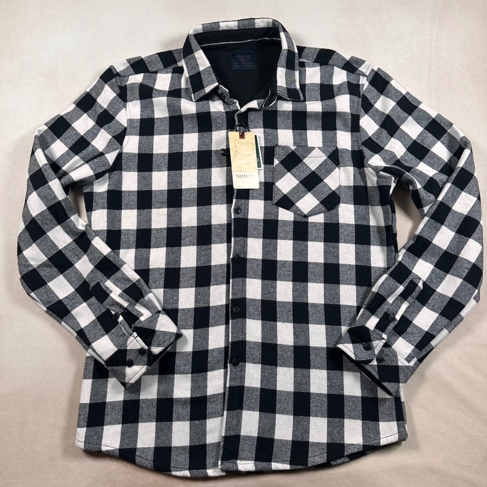 Nomad Craft + Flow Fleece Lined Flannel Shirt Men's L Buffalo Plaid NWT